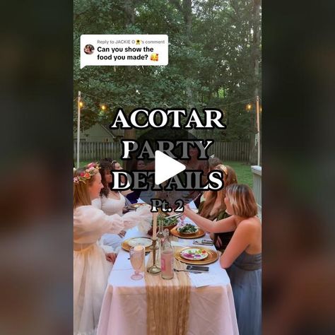 Book Club Dinner Party, Acotar Party Games, Acotar Party Food, Acotar Book Club Ideas, Acotar Dinner Party, Acotar Themed Food, Acotar Party Ideas, Acotar Themed Party, Acotar Food