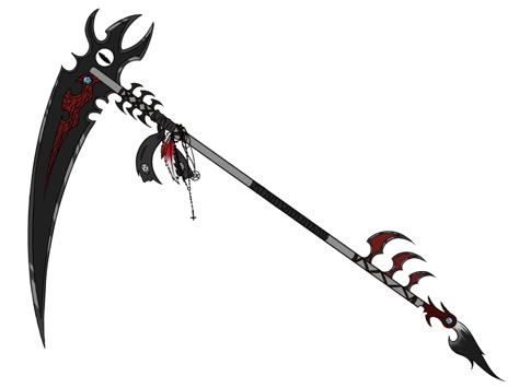 Cool Scythe Designs, 천사와 악마, Pretty Knives, Fantasy Props, Cool Swords, Fantasy Jewelry, Fan Fiction, Drawing Base, Rwby