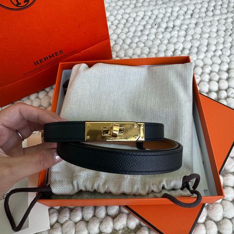 Hermes Kelly Belt Black With Gold Hardware Brand New With Box And Receipt Hermes Kelly Belt, 2025 Manifestation, Wishlist 2024, Hermes Jewelry, Hermes Belt, Hermes Accessories, Luxury Aesthetic, Belt Black, Christmas Wishlist