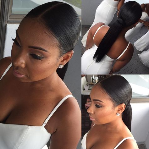 See this Instagram photo by @cest.belle.events • 302 likes Ponytail Wedding, Wedding Ponytail Hairstyles, Chignon Simple, Hairstyles Weave, Bridal Ponytail, Wedding Ponytail, Low Ponytail Hairstyles, Black Hairstyles With Weave, Weave Ponytail Hairstyles