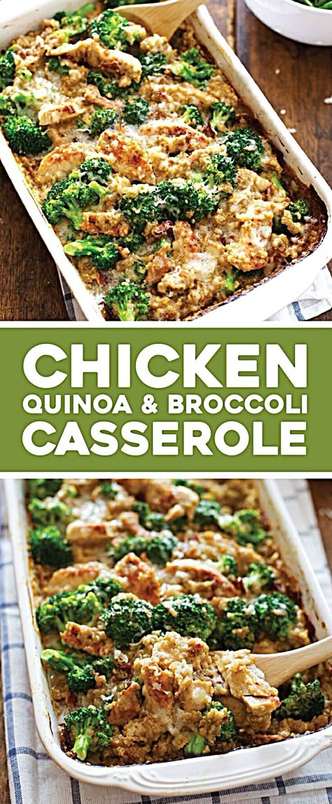 Cream Of Anything Soup, Quinoa And Broccoli, Cream Of Anything, Casserole Healthy, Quinoa Broccoli, Quinoa Dishes, Healthy Casserole Recipes, Chicken Quinoa, Chicken Entrees