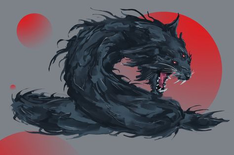 ArtStation - demon cat , Carlo Bruzzese Demon Cat Drawing, Cat Beast, Cat Demon Art, Fantasy Cat Creature, Monster Cat Art, Cat Monster Art, Demonic Cat, Cat Beast Fantasy Art, Morgan Core