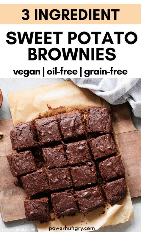 Sweet Potato Brownies Healthy, Sweet Potato Dessert, Potato Brownies, Gluten Free Sweet Potato, Healthy Sweet Potato, Sweet Potato Brownies, Vegan Baking Recipes, Protein Brownies, Plant Based Desserts