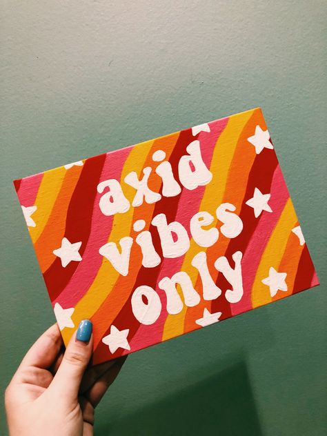 retro canvas, axid vibes only, alpha xi delta Alpha Xi Delta Canvas Painting, Axid Canvas Alpha Xi, Axid Canvas, Alpha Xi Delta Canvas, Ideas De Cuadros Aesthetic, Sorority Canvas Paintings, Little Gifts Sorority, Big Little Canvas, Famous Art Paintings