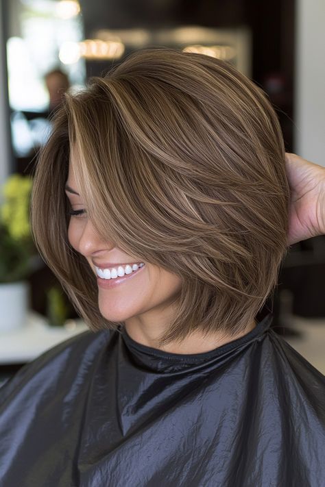 28 Stunning Short Layered Hairstyles for Modern Women in 2024 – CreativeBooster Feathered Bob Hairstyles, Short Layered Hairstyles, Feathered Bob, Choppy Pixie Cut, Layered Hairstyles, Sandy Blonde, Short Layered, Brown Balayage, Short Layered Haircuts