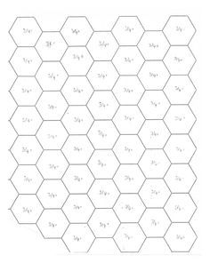 Master Hexagon Template Half Inch.pdf - OneDrive Free Hexagon Template, Cricut Quilting, Epp Hexagons, Hexagon Template, Rhonda Dort, Hexagon Quilt Pattern, Paper Piercing, Hexagon Patchwork, Hexie Quilt