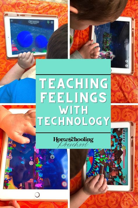 Teaching Feelings with Technology - Homeschooling Preschool Technology Activities For Preschool, Preschool Technology, Teach Feelings, Technology Activities, Teaching Feeling, Appropriate Technology, Homeschooling Preschool, Classroom Management Techniques, Activities For Preschool