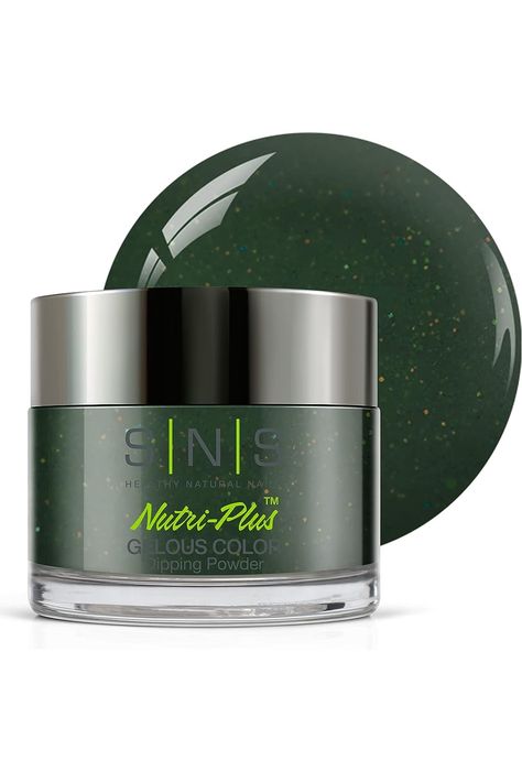 SNS Nail Dip Powder, Gelous Color Dipping Powder - Enchanted Forest (Green/Shimmer) - Long-Lasting Dip Nail Color Lasts 14 Days - Low-odor &amp; No UV Lamp Needed - 1 oz Dip Nail Color, Dip Nail Colors, Sns Nails Colors, Dip Manicure, Timeless Color Palette, Dip Nail, Nail Dip Powder, Sns Nails, Nail Dip