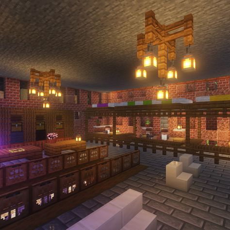 An automatic wool farm in an Industrial-style build Minecraft Shepherd, Minecraft Survival, Minecraft Builds, Industrial Style, Minecraft, Wool, Building