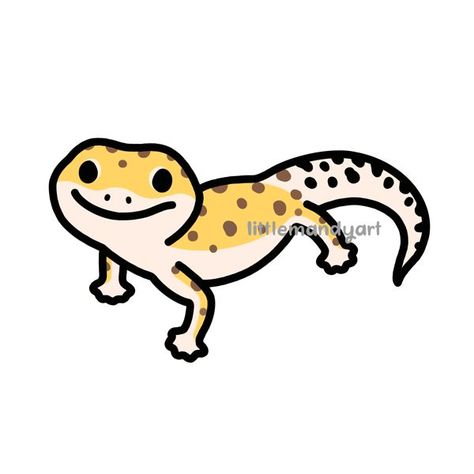 Gecko Cartoon Drawing, Leapord Gecko Drawing, Cute Gecko Drawing, Gecko Doodle, Ace Stickers, Cute Leopard Gecko, Gecko Sticker, Cartoon Lizard, Gecko Art