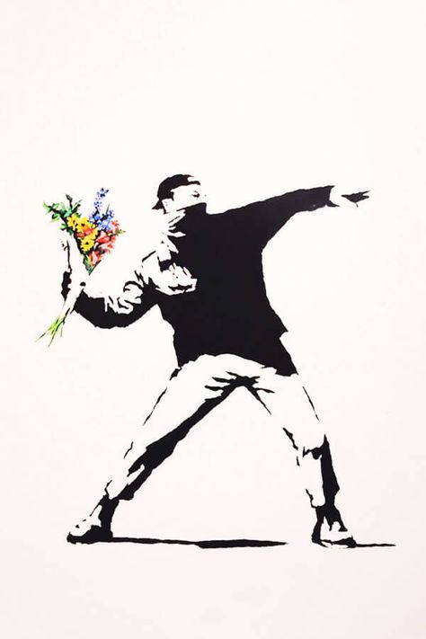 Banksy Tattoo, Banksy Artwork, Banksy Wall Art, Banksy Paintings, Street Art Banksy, Image Reference, Banksy Graffiti, Banksy Art, Banksy Canvas