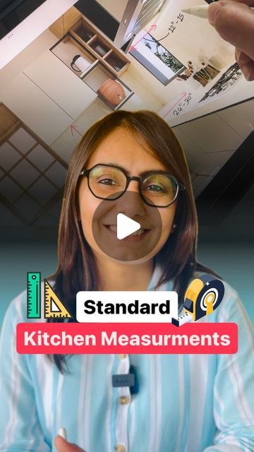 Ekta Makadia on Instagram: "📏 “Save” this for Standard Kitchen Measurements!  1️⃣ Counter Height: 33-36 inches 2️⃣ Counter Depth: 24-30 inches 3️⃣ Overhead Cabinets Height: 27-30 inches 4️⃣ Overhead Cabinets Depth: 12-15 inches  Planning a parallel kitchen? Ensure 4-6 feet of space between the platforms.  Considering an island kitchen? Minimum size: 4 ft by 3 ft with 4 ft of surrounding movement space.  Share this reel and follow @ekta_interior for more interior tips! 🏡✨  (Kitchen, Interior, Kitchen Dimensions)  #Kitchen #Interior" Kitchen Platform Height, Parallel Kitchen Platform Ideas, Parallel Platform Kitchen Designs, Kitchen Interior Parallel Platform, Kitchen Overhead Cabinets, Kitchen Dimensions Standard, Kitchen Cabinets Dimensions, Kitchen Cabinet Dimensions Standard, Standard Kitchen Cabinet Sizes