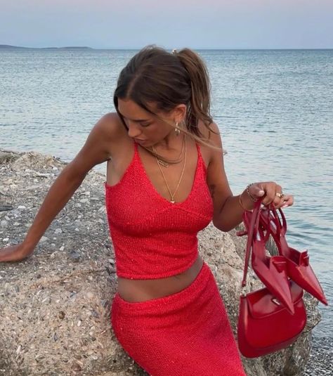 Our fav item from the new collection has to be the gorgeous Bristol Knit Set 🍓 We genuinely couldn’t love it anymore. Shop new arrivals now! 🍒 Asta Resort, Resort Dress, Sparkly Top, Resort Dresses, Over The Knee Socks, Perfect Life, Shop The Look, Red Aesthetic, Knit Set