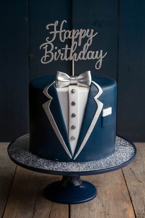 Modern Tuxedo Birthday Cake for Men – Stylish Designs Tuxedo Cake Design, Modern Cake Designs For Men, Modern Birthday Cakes For Men, Male Cakes, 50th Birthday Cakes For Men, Hbd Cake, Fashionista Cake, Birthday Cake For Men, Drip Cake Recipes