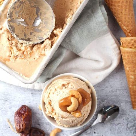 Salted Cashew Ice Cream - My Darling Vegan Silken Tofu Ice Cream, Homemade Cashew Milk Ice Cream, Ice Cream Salted Caramel, Sea Salt Caramel Ice Cream, Cashew Ice Cream, Cashew Ice Cream Vegan, Ice Cream Tubs, Ice Cream Base, Frozen Custard