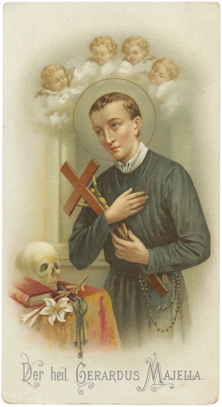 A quiet and humble lay brother in the newly found Redemptorist order, St. Gerard Majella did not display his great mystical gifts until the ... St Gerard Majella, Catholic Artwork, St Gerard, Friend Of God, Vintage Holy Cards, Catholic Images, Saint Quotes, Religious Images, Catholic Gifts