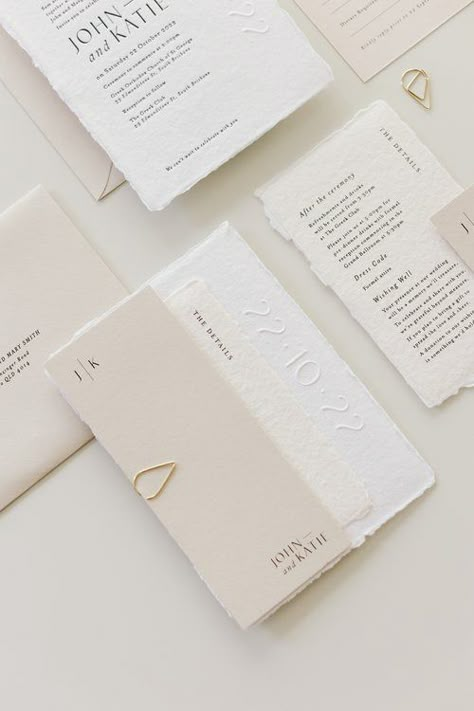 Home Made Paper, Layered Wedding Invitations, Embossed Wedding Invitations, Wedding Ceremony Invitations, Timeless Wedding Invitations, Ceremony Invitation, Minimal Wedding Invitation, Letterpress Wedding, Letterpress Wedding Invitations