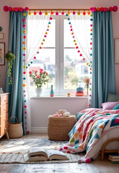 Boho curtains bedroom