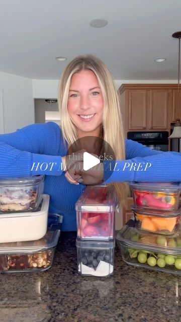 HALEY HENDEL on Instagram: "HOT MOM MEAL PREP - 🚨 you know the drill and you know what to do. This week sharing a fave cereal of ours @threewishes   Drop WISH and LIKE this post to get all recipes and containers sent to you!   We love having Three Wishes cereal on hand because it is not only delicious but GF, and has more protein & less sugar ✨ #threewishespartner   As a busy mom of multiple babes, I’ve realized that spending an hour to an hour and half in the kitchen at the start of the week helps make our week smoother.  I’m not putting myself on the back burner, my kids have healthy snacks, lunches are easier to pack, and we are all eating high quality food with less food wasted.  I got burnt out with meal prep after doing it for years but this makes it seem way more manageable and the Bjs Wholesale Meal Prep, Haley Hendel, Mom Meal Prep, Bjs Wholesale, Three Wishes, More Protein, Less Sugar, All Recipes, High Quality Food