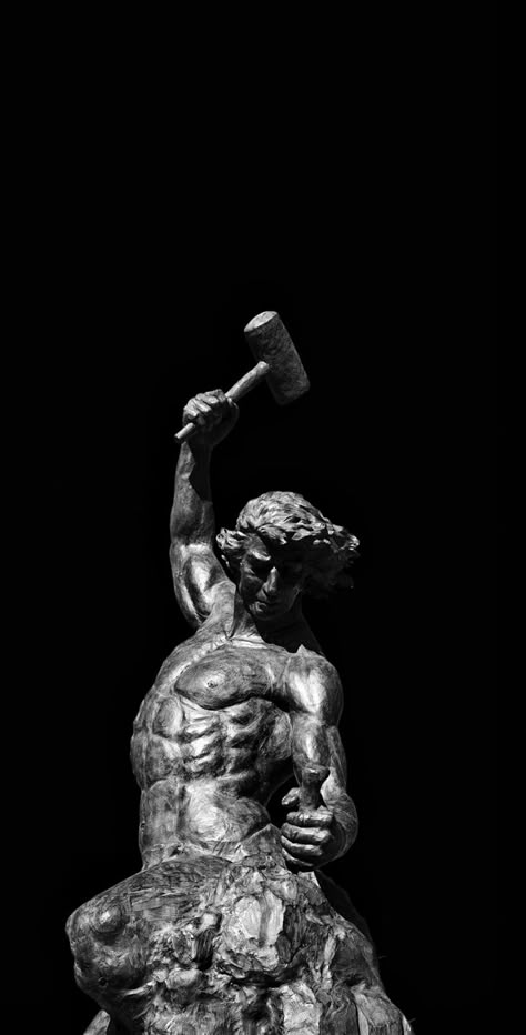 Stoic Wallpaper, Greek God Wallpaper Aesthetic, Greek God Sculptures, Aesthetic Statue, Warrior Mindset, Greek Paintings, Gym Wallpaper, Dark Triad, Ancient Greek Sculpture