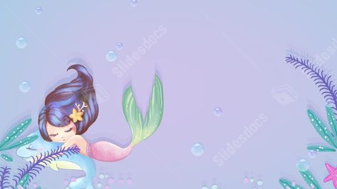 Mermaid Background, Ppt Background, Flower Background Images, Watercolor Mermaid, Slide Background, Powerpoint Background, Cute Watercolor, Wallpaper Laptop, Landscape Background