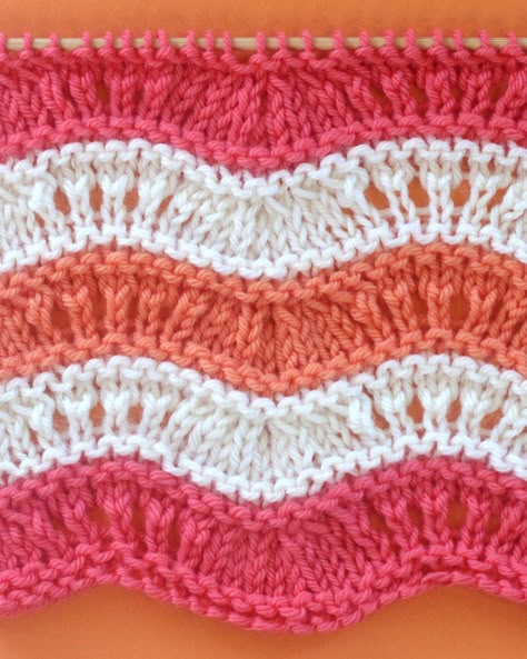 This Ripple Ridge Lace Knitting Pattern easily creates a beautiful and graceful texture. Similar to a vintage feather and fan, this stitch variation includes a added structure with garter ridges between each of the lacy rows. An easy series of knitting techniques make an old shale lacy design with a wavy scalloped edge knitted with just one yarn color or alternating stripes. Get your free printable knitting pattern and chart for both flat and in-the-round projects by Studio Knit. Easy Crochet Blanket Tutorial, Knit Stitch Patterns Texture, Knit Afghan Patterns Free, Crochet Steps, Baby Blanket Knitting Pattern Easy, Flat Basket, Knit Afghan Patterns, Crochet Ripple Pattern, Crochet Blanket Tutorial