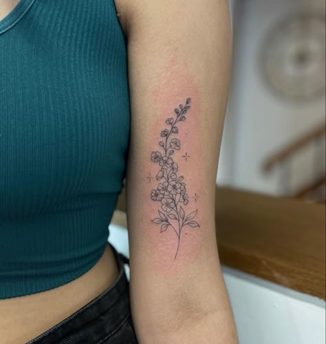 Black Lilac Tattoo, Texas Flower Tattoo, Feeling Euphoric, Lilac Tattoo, Poppy Flower Tattoo, Whimsical Tattoos, Bookish Tattoos, Small Girly Tattoos, Lavender Tattoo