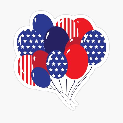 Get my art printed on awesome products. Support me at Redbubble #RBandME: https://www.redbubble.com/i/sticker/USA-Balloons-Patriotic-Colors-by-AstraDesign/50222629.EJUG5?asc=u 4th Of July Stickers, July Stickers, Note Books, Plastic Stickers, Personalized Water Bottles, Coloring Stickers, Transparent Stickers, Cut Outs, Cotton Tote Bags