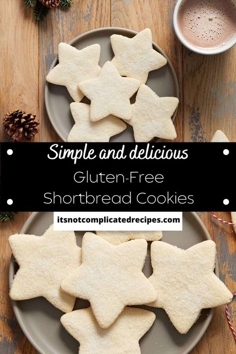 My Gluten-Free Shortbread Cookies are the perfect festive treat. This is a recipe of my Great Aunt Edie's, that has successfully been converted to gluten-free. The shortbread is rich, buttery, and melt-in-the-mouth delicious as it should be. It contains just four ingredients and is so simple to prepare. These cookies are the perfect addition to your Christmas Cookie Box! Gluten Free Shortbread Cookies Recipes, Easy Gluten Free Cookies 4 Ingredients, Gluten Free Xmas Treats, Gluten Free Dairy Free Shortbread Cookies, Gluten Free Cranberry Shortbread Cookies, Gluten Free Almond Flour Shortbread Cookies, Lemon Shortbread Cookies Gluten Free, Gluten Free Xmas, Gluten Free Christmas Baking