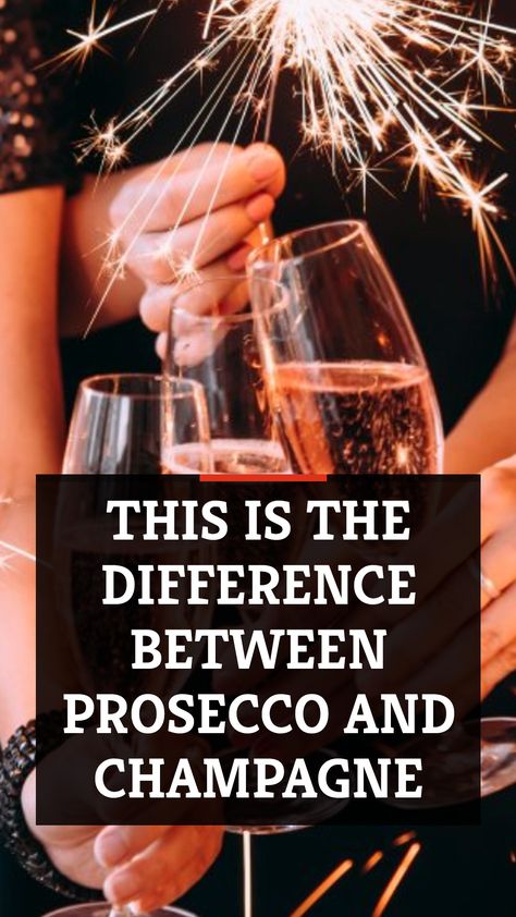 Prosecco and champagne are both sparkling wines from Europe. They're a great option for celebrating a special occasion, or for the beginning bottle of a night spent pairing bottles with home-cooked dishes for a festive meal. But what exactly is the difference between the two? Champagne Snacks, Types Of Champagne, Champagne Pairing, Prosecco Glasses, Wine Facts, Whats Good, Sparkling Wine, The Two, The Beginning