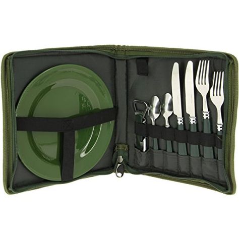 NGT Unisex's Day Cutlery Plus Set, Green, One Size: Amazon.co.uk: Sports & Outdoors Camping Cutlery, Picnic Plates, Tackle Shop, Camping Picnic, Fish Camp, Multi Tool, Carp Fishing, Face Towel, Cutlery Set