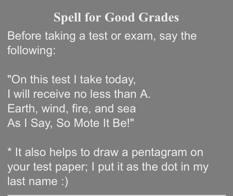 Best Times To Do Spells, Spell For Intelligence, Spell For Test Success, Spells For School Success, Spoken Spells Witchcraft, Exam Luck Spell, Spell To Have A Good Day, Crystal For Good Grades, Manifestations For Good Grades