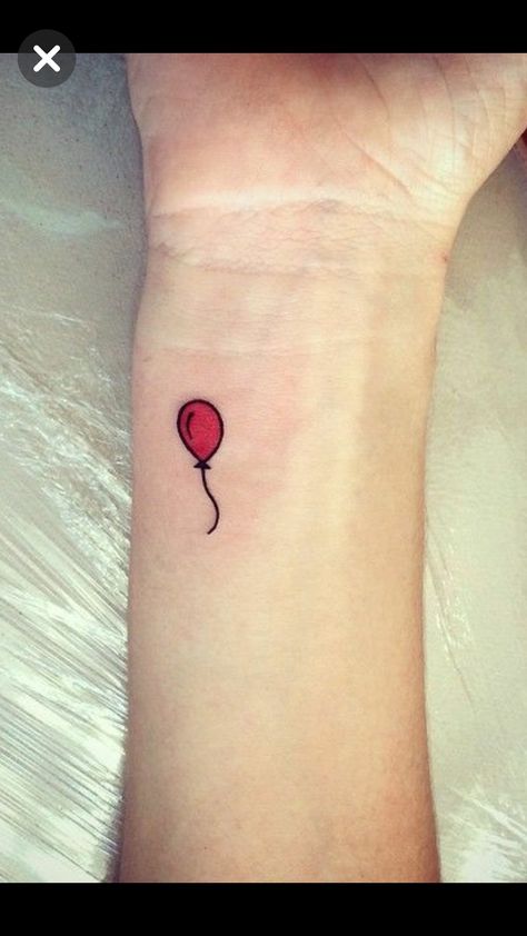 Yellow Balloon Tattoo, Red Balloon Tattoo, Ballon Tattoo, Graffiti O, Boat Tattoo, Ying Yang Tattoo, Balloon Tattoo, Tiny Tats, Yin Yang Tattoos