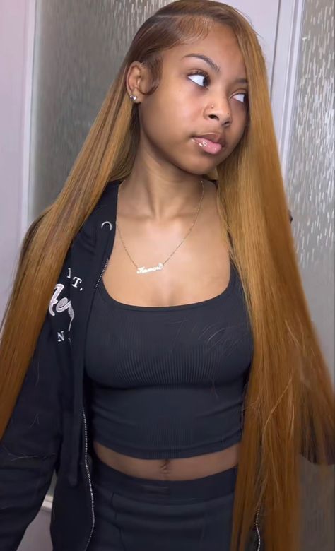 Honey Blonde Side Part Sew In, Color 30 Quick Weave, Color 30 Sew In, Blonde Sew In Weave Black Women With Leave Out, Honey Brown Quick Weave, Honey Blonde Sew In Weave With Leave Out, Black People Salad, Colored Sew In With Leave Out, Honey Blonde Quick Weave