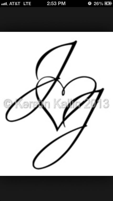 J J monogram Letter J Tattoo, Monogram Tattoo, J Tattoo, M Tattoos, Tattoos With Kids Names, Gemini Tattoo, Initial Tattoo, Ring Tattoos, Tattoos For Kids