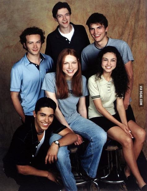 Original casting photo for That 70s Show That 70s Show Cast, Steven Hyde, 70 Show, Wilmer Valderrama, Laura Prepon, 70s Show, Ashton Kutcher, That 70s Show, Mila Kunis