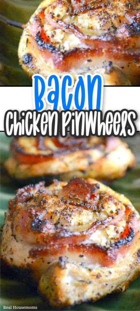 Bacon Roll Ups, Chicken Pinwheels, Bacon Roll, Bacon Chicken, Delicious Low Carb Recipes, Pinwheel Recipes, Grilled Dinner, Simple Chicken, Bacon Wrapped Chicken