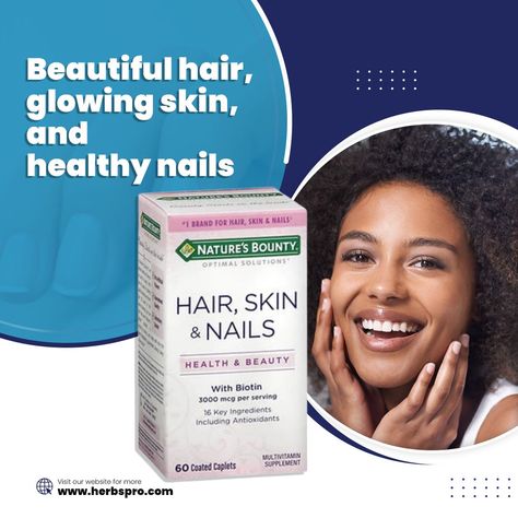 If you’re hoping to look and feel your best, Nature's Bounty Hair, Skin & Nails vitamins for women are a great way to support your natural beauty from within.✨ From the #1 brand for hair, skin, and nails, Nature's Bounty Hair, Skin & Nails with Biotin and Collagen Gummies contain collagen, biotin, and other vital nutrients to support beautiful hair, glowing skin, and healthy nails from the inside out.✅✨ Add to your Shopping List today!✅ herbspro.com #hair #healthyhair #nails #healthynails Hair Skin Nails Vitamins, Collagen Gummies, Sport Supplements, Essential Oils For Pregnancy, Nail Vitamins, Multivitamin Supplements, Nature's Bounty, Skin Nails, Vitamins For Women