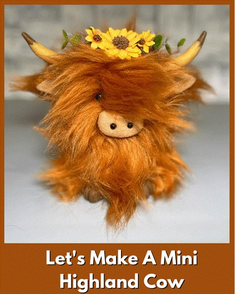 Diy Highland Cow, Cow Gnomes, Highland Cow Gnome, Cow Gnome, Cow Patterns, Mini Highland Cow, Cow Craft, Handmade Gnomes, Octopus Pattern