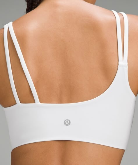 This Yoga Bras Made With Marshmallowy-Soft Foam Cups, Asymmetrical Strap Details, And Smooth Fabric To Keep You Comfortable During Your Practice And Beyond. Designed For Yoga. Intended For Low-Impact Activities. Moulded Foam Cups Are Lightweight And Malleable. | Soft Foam Cup Asymmetrical Bra Light Support, D/Dd Cup Running Fits, Athletic Wear Womens, Xmas List, Dd Cup, Foam Cups, Yoga Bra, Womens Bras, Christmas 2024, New Wardrobe