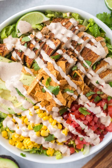 Santa Fe Salad Recipe with Chicken Santa Fe Salad Dressing Recipes, Santa Fe Chicken Salad Dressing, Chicken Santa Fe Salad, Santa Fe Dressing Recipe, Chilis Santa Fe Sauce Recipe, Sante Fe Salad Recipe, Santa Fe Sauce Recipe, Earls Santa Fe Chicken Salad, Santa Fe Salad Dressing