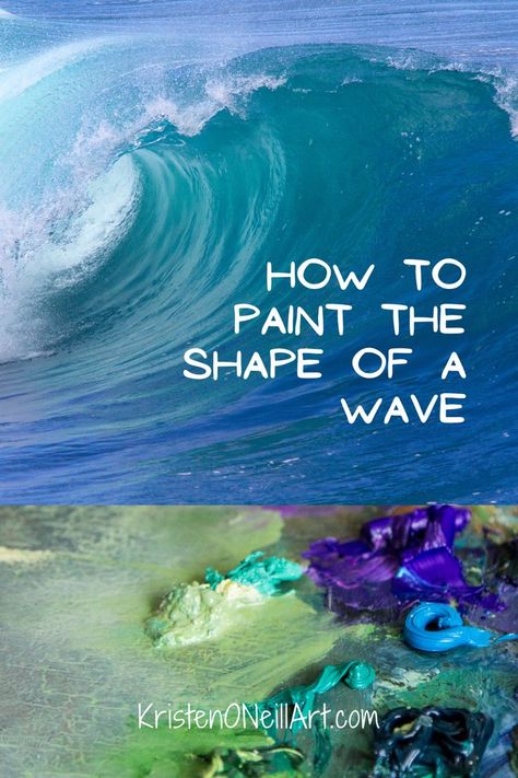 How To Paint A Wave Step By Step, How To Paint Ocean Waves, How To Paint Waves Acrylic, How To Paint Waves, Ocean Wave Drawing, Wave Art Painting, Ocean Wave Painting, Wave Drawing, Wave Rock