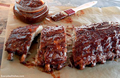 Honey Chipotle Glazed Ribs Recipe Simple Family Recipes, Chipotle Glaze, Ribs Recipes, Glazed Ribs, Bbq Recipes Ribs, Chicken Wing Sauces, Honey Chipotle, Bbq Sauces, Yummy Dishes