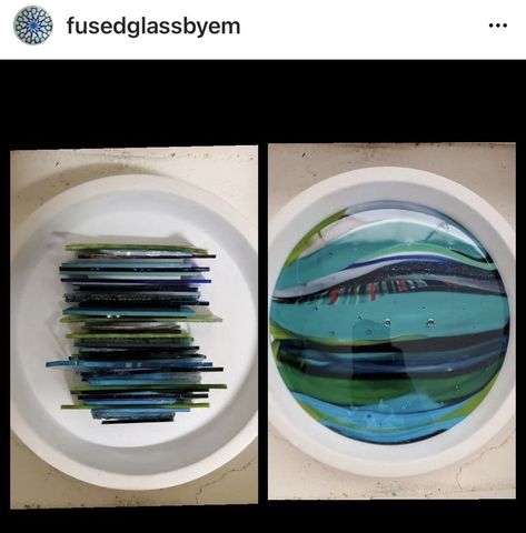 Glass Casting Ideas, Fused Glass Frit Stretching, Glass Slumping Ideas, Fusion Glass Ideas, Glasfusing Ideas, Fused Glass Plates Bowls, Fused Glass Artist, Glass Art Products, Fused Glass Dishes