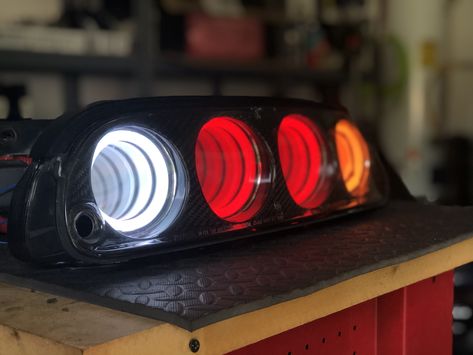 Custom built infinity mirror supra tail lights #ntxglow Infinity Tail Lights, Tail Lights, Custom Tail Lights, Vw Bora Tuning, Custom Car Parts, Hybrid Trucks, Infinity Lights, Custom Headlights, New Car Accessories