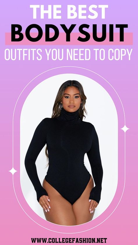 bodysuit outfit ideas for women Asymmetrical Bodysuit Outfit, Bodysuit Outfit Ideas Casual, Black Bodysuit Work Outfit, Long Sleeve Bodysuit Outfit Fall, How To Style Black Bodysuit, Bodysuit Sweatpants Outfit, How To Style A Black Bodysuit, How To Style Bodysuit Outfit, Styling A Bodysuit