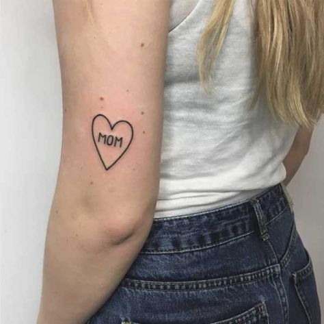 Mom Heart Tattoo, Mum Tattoo, Tribute Tattoos, Mom Tattoo, Handpoke Tattoo, Dad Tattoos, Mother Daughter Tattoos, Small Tattoos For Guys, Tattoos For Daughters