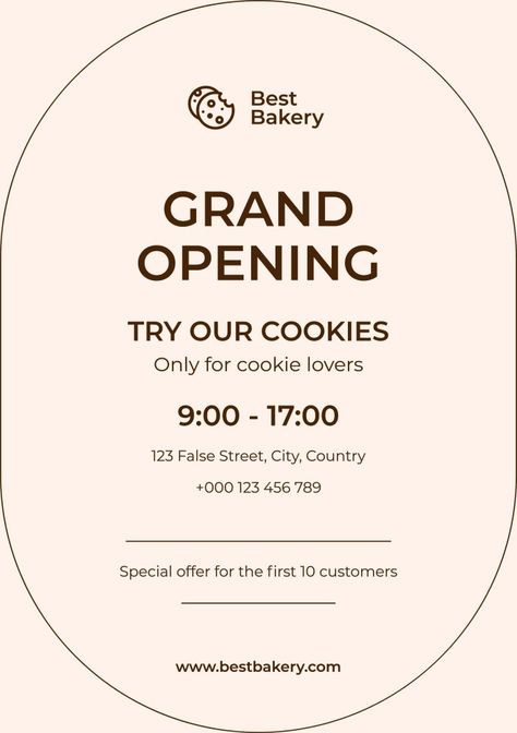 Inauguration Invitation, Bakery Opening, Opening Invitation, Lay Outs, Best Bakery, Grand Opening, Free Graphic Design, Invitation Cards, Join Us