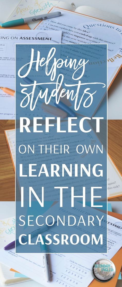 Resources and ideas for embedding reflection in the secondary classroom! Self Reflection Essay, Teaching Secondary, Teaching High School English, Secondary English, Secondary Classroom, Importance Of Education, English Teachers, Middle School English, Teaching Practices