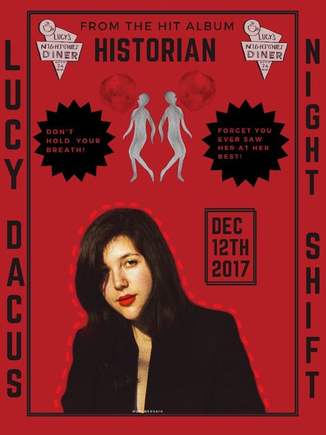 Historian Lucy Dacus, Night Shift Lucy Dacus, Lucy Dacus Poster, Lucy Dacus, Song Night, Uni Room, Me And My Dog, Tour Poster, Dorm Posters